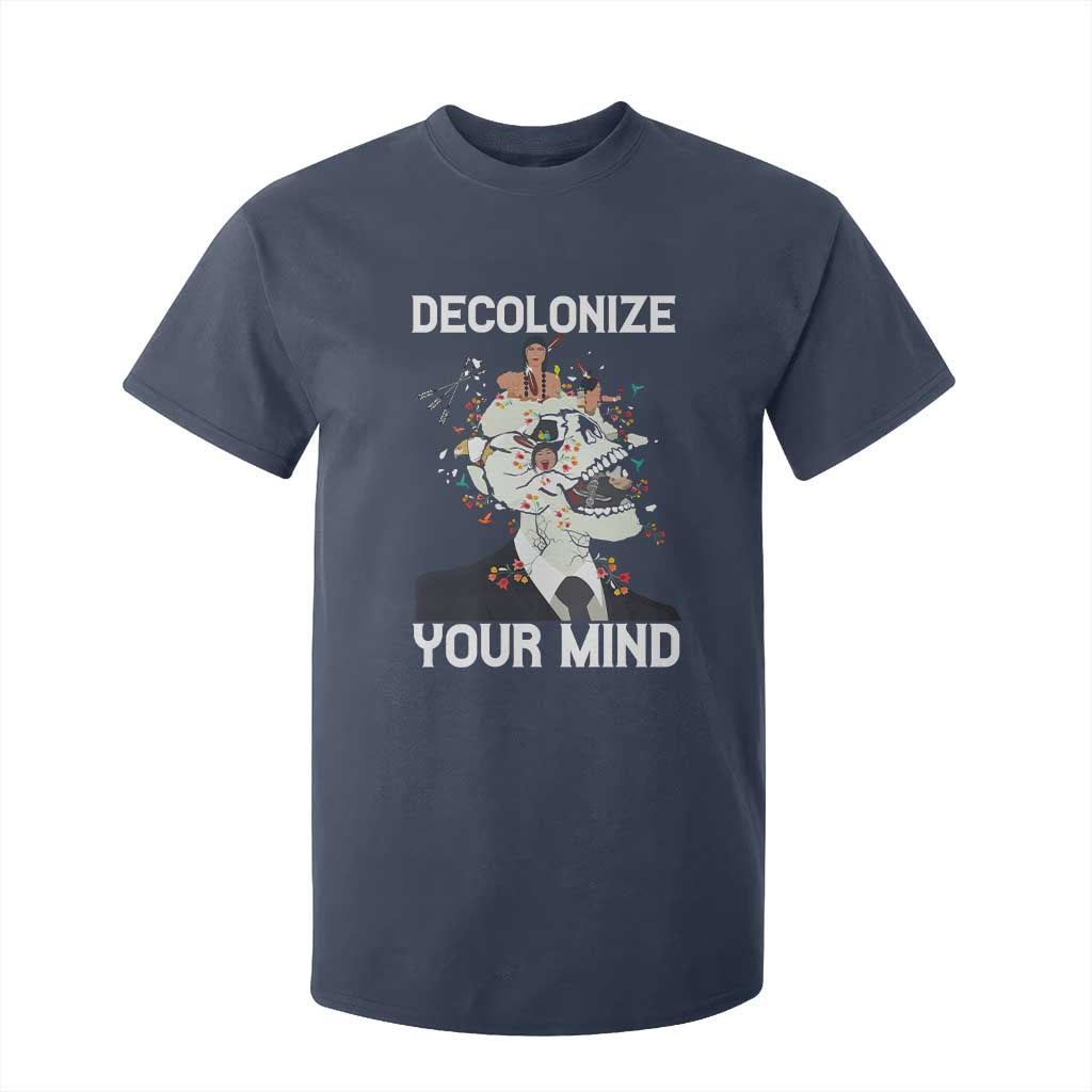 Indigenous People Native American T Shirt For Kid Decolonize Your Mind TS14 Navy Print Your Wear