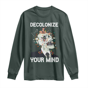 Indigenous People Native American Long Sleeve Shirt Decolonize Your Mind TS14 Dark Forest Green Print Your Wear