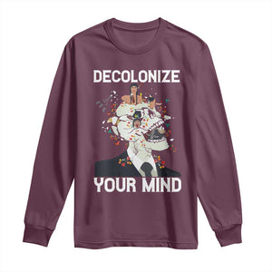 Indigenous People Native American Long Sleeve Shirt Decolonize Your Mind TS14 Maroon Print Your Wear