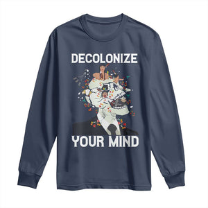 Indigenous People Native American Long Sleeve Shirt Decolonize Your Mind TS14 Navy Print Your Wear