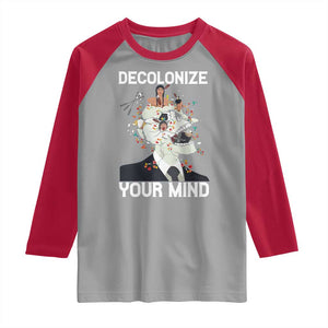 Indigenous People Native American Raglan Shirt Decolonize Your Mind TS14 Sport Gray Red Print Your Wear