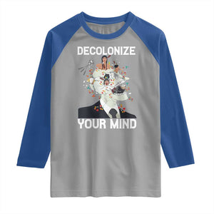 Indigenous People Native American Raglan Shirt Decolonize Your Mind TS14 Sport Gray Royal Print Your Wear