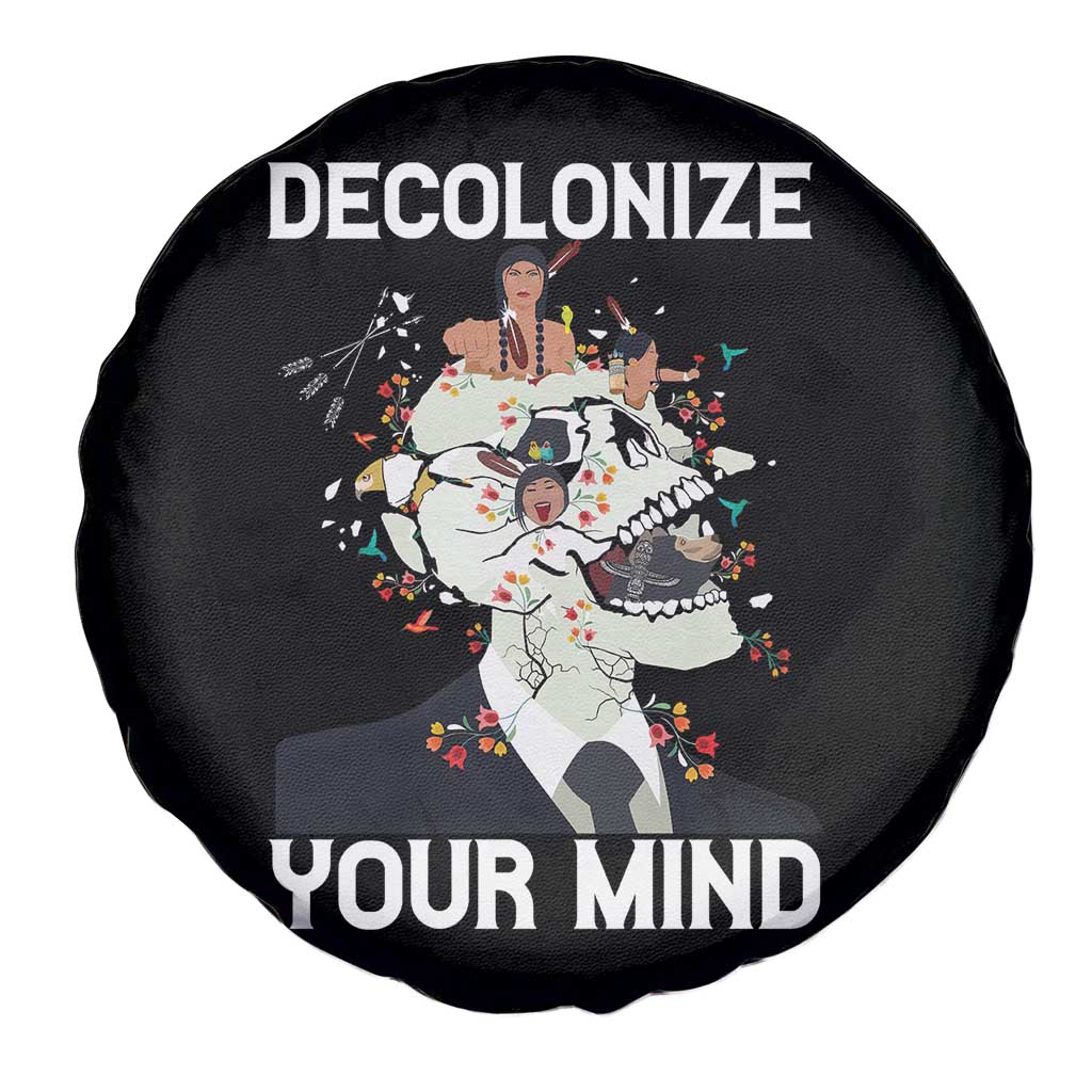 Indigenous People Native American Spare Tire Cover Decolonize Your Mind TS14 Print Your Wear