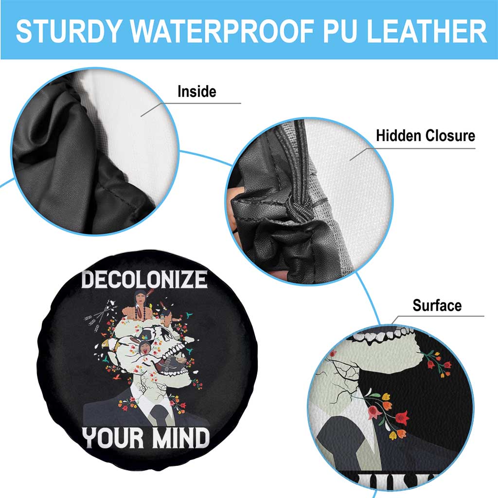 Indigenous People Native American Spare Tire Cover Decolonize Your Mind TS14 Print Your Wear