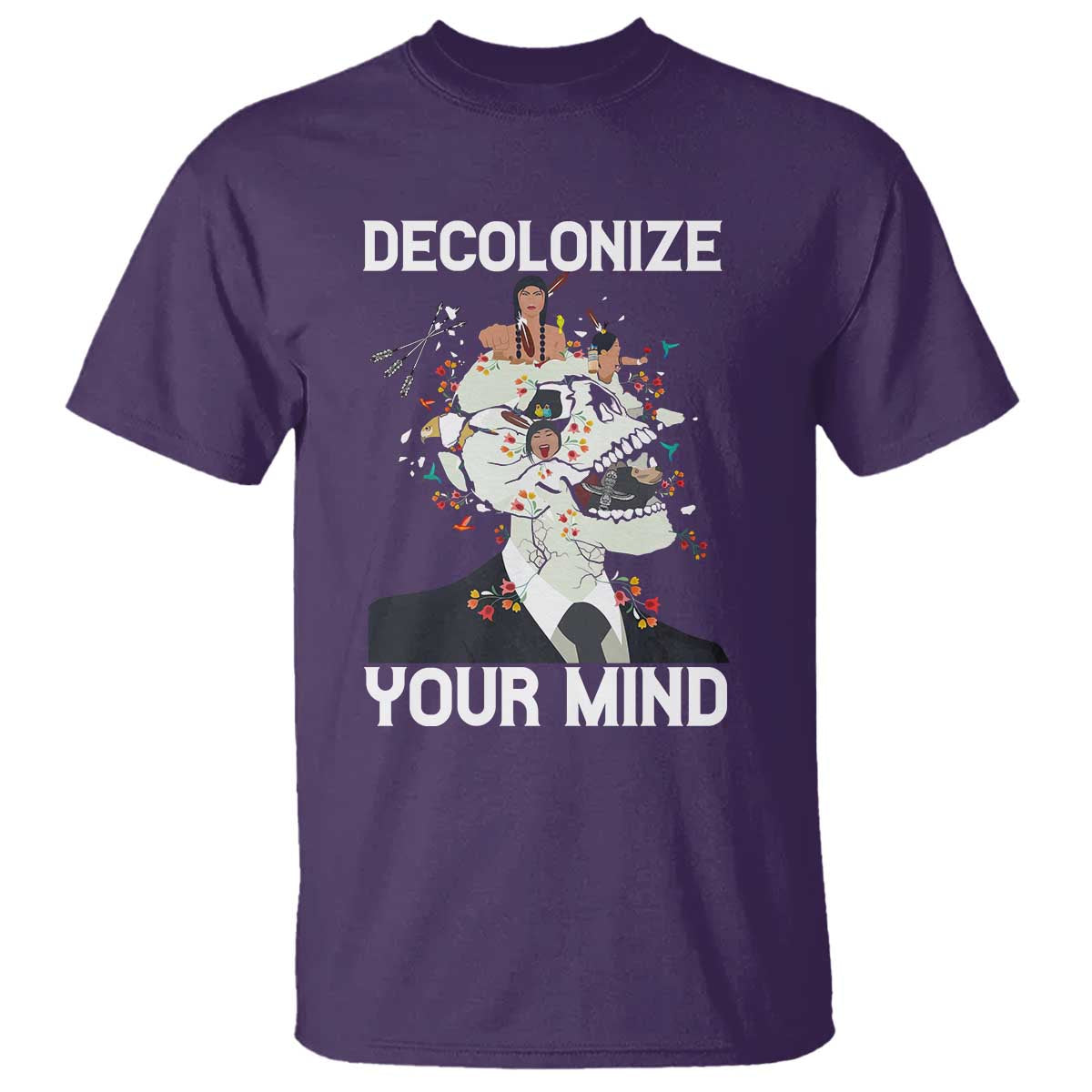 Indigenous People Native American T Shirt Decolonize Your Mind TS14 Purple Print Your Wear