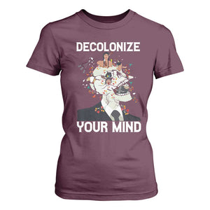 Indigenous People Native American T Shirt For Women Decolonize Your Mind TS14 Maroon Print Your Wear