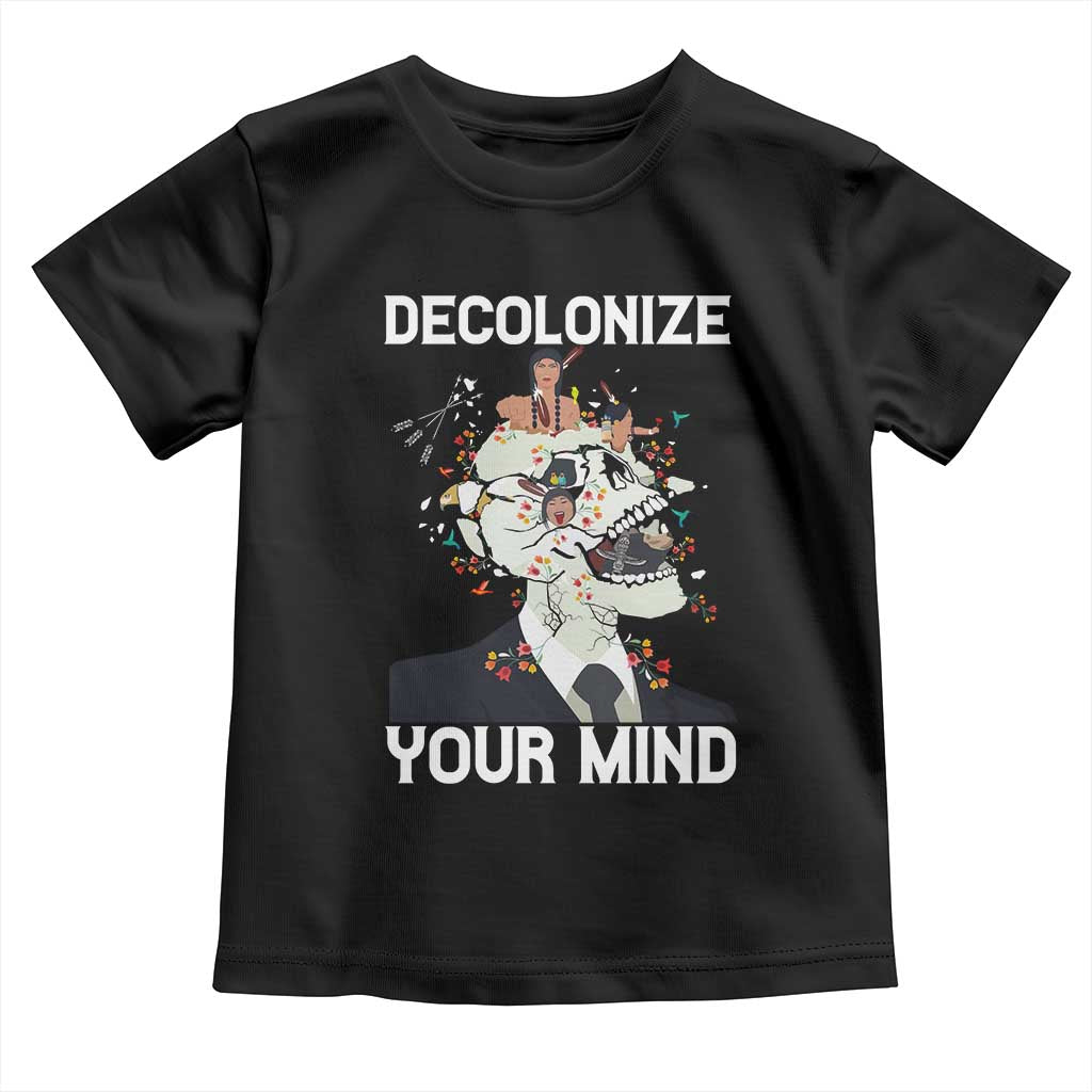 Indigenous People Native American Toddler T Shirt Decolonize Your Mind TS14 Black Print Your Wear