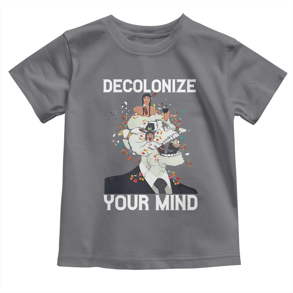 Indigenous People Native American Toddler T Shirt Decolonize Your Mind TS14 Charcoal Print Your Wear