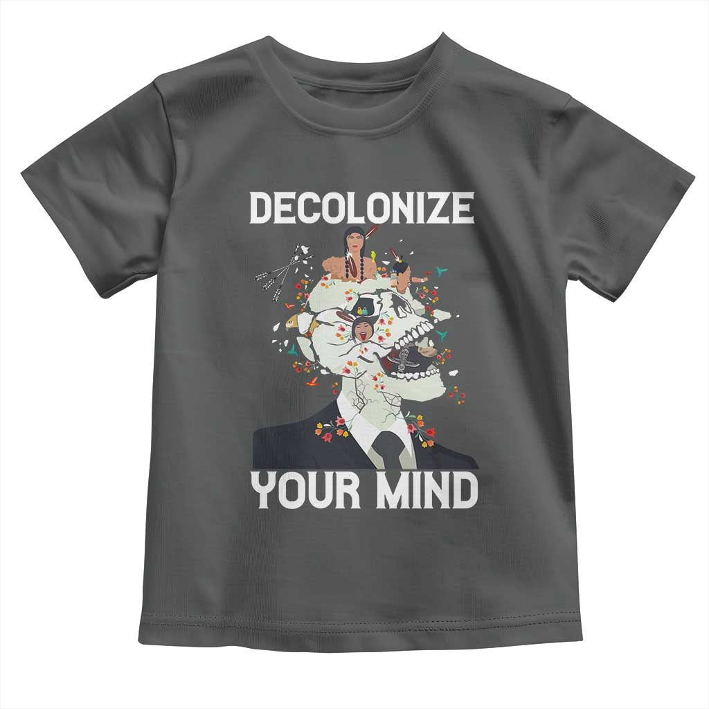 Indigenous People Native American Toddler T Shirt Decolonize Your Mind TS14 Dark Heather Print Your Wear