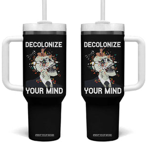 Indigenous People Native American Tumbler With Handle Decolonize Your Mind TS14 One Size: 40 oz Black Print Your Wear