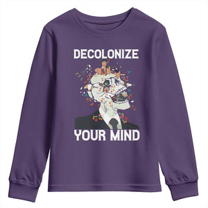 Indigenous People Native American Youth Sweatshirt Decolonize Your Mind TS14 Purple Print Your Wear