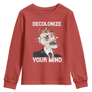 Indigenous People Native American Youth Sweatshirt Decolonize Your Mind TS14 Red Print Your Wear