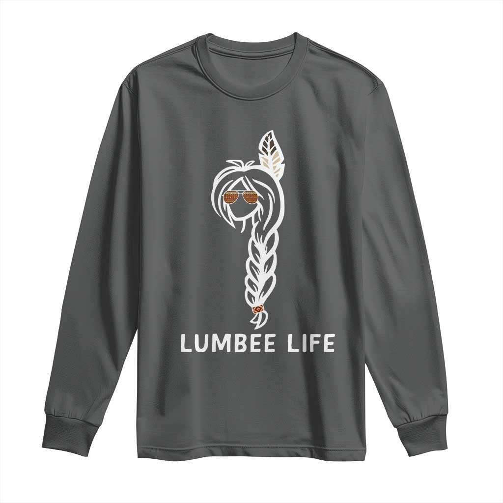Native American Women Long Sleeve Shirt Lumbee American Indian Tribe Indigenous Girl Life TS14 Dark Heather Print Your Wear