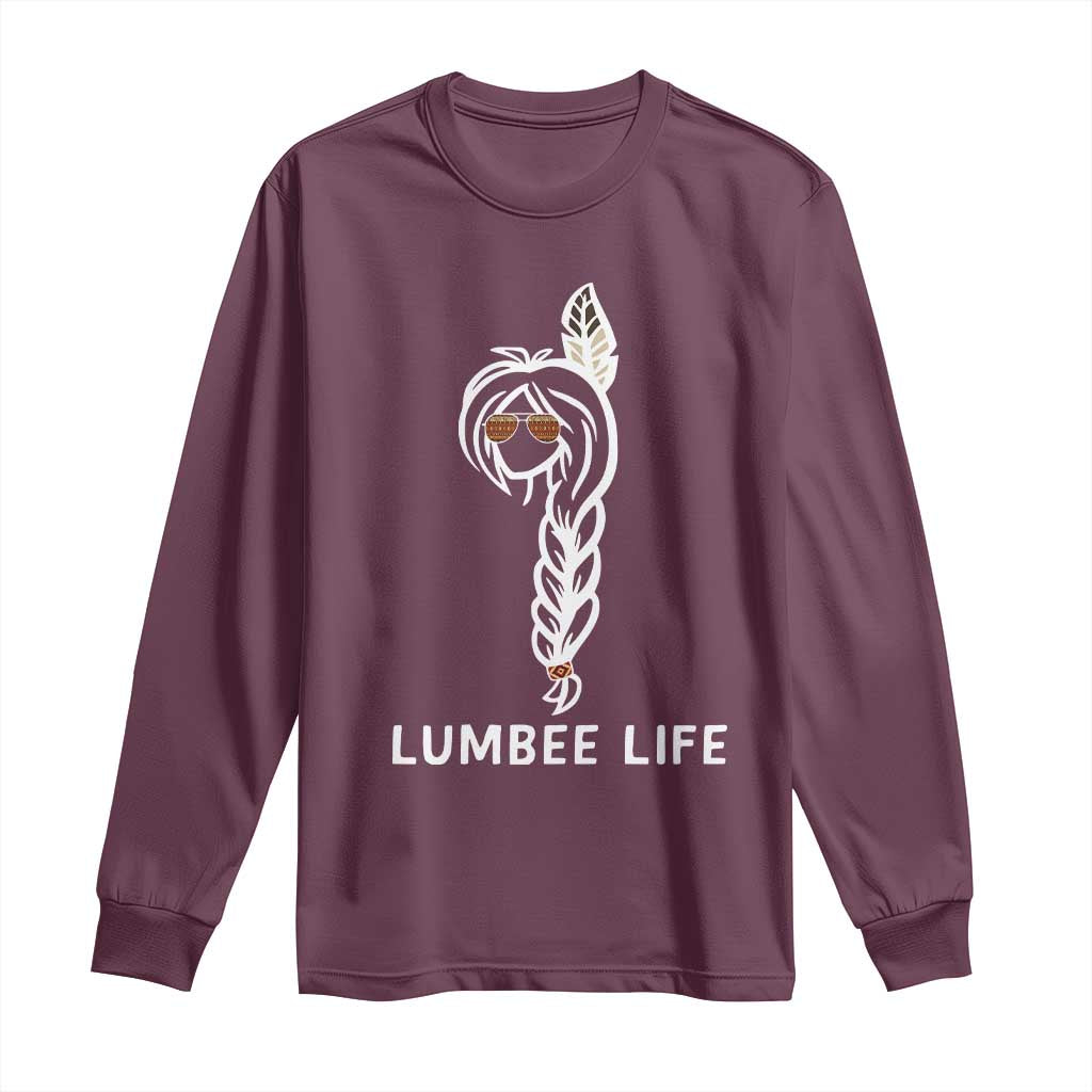 Native American Women Long Sleeve Shirt Lumbee American Indian Tribe Indigenous Girl Life TS14 Maroon Print Your Wear