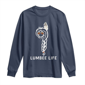 Native American Women Long Sleeve Shirt Lumbee American Indian Tribe Indigenous Girl Life TS14 Navy Print Your Wear