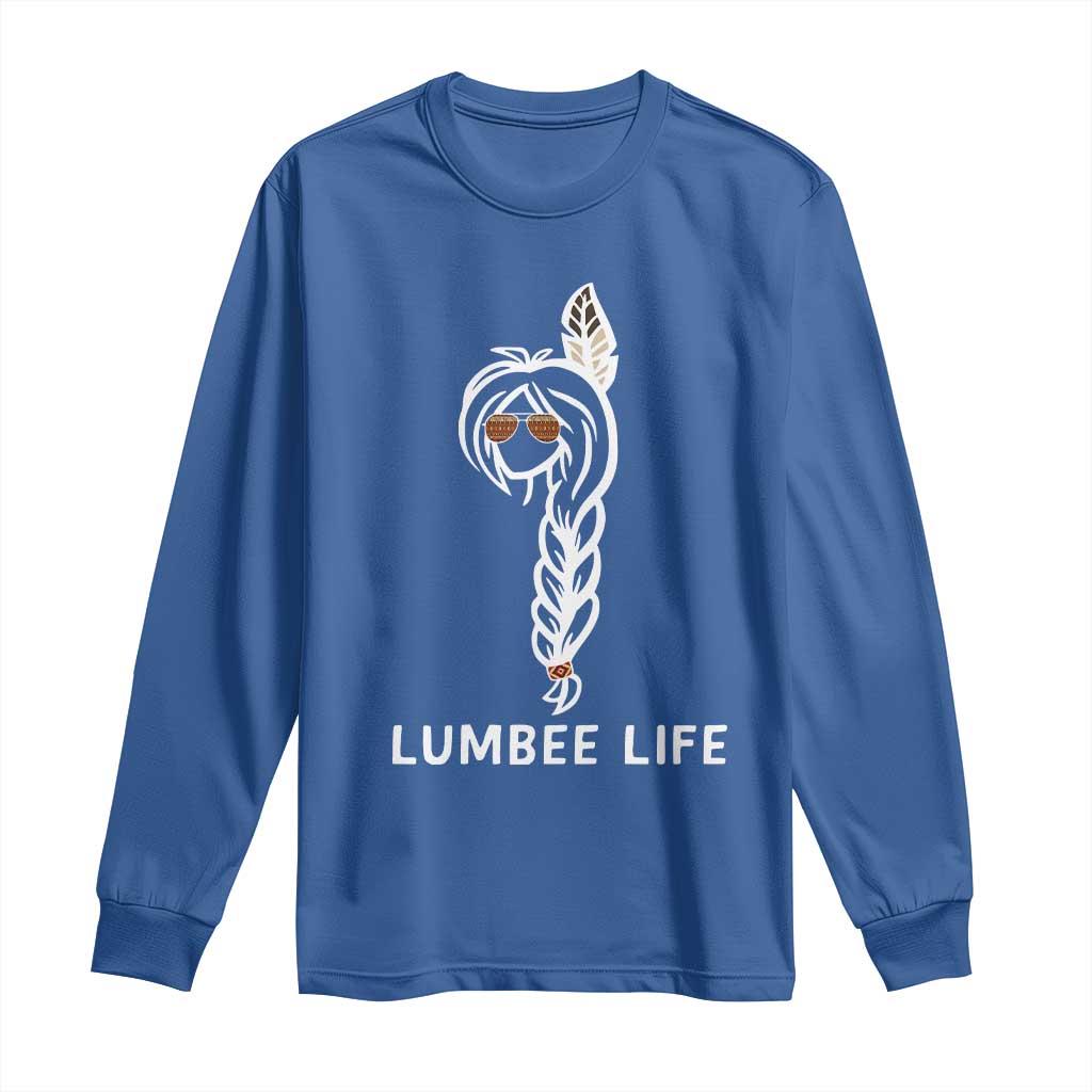 Native American Women Long Sleeve Shirt Lumbee American Indian Tribe Indigenous Girl Life TS14 Royal Blue Print Your Wear