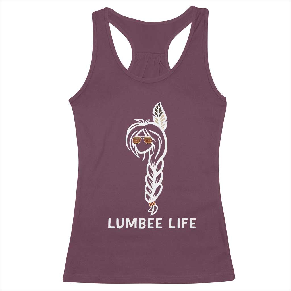 Native American Women Racerback Tank Top Lumbee American Indian Tribe Indigenous Girl Life TS14 Maroon Print Your Wear