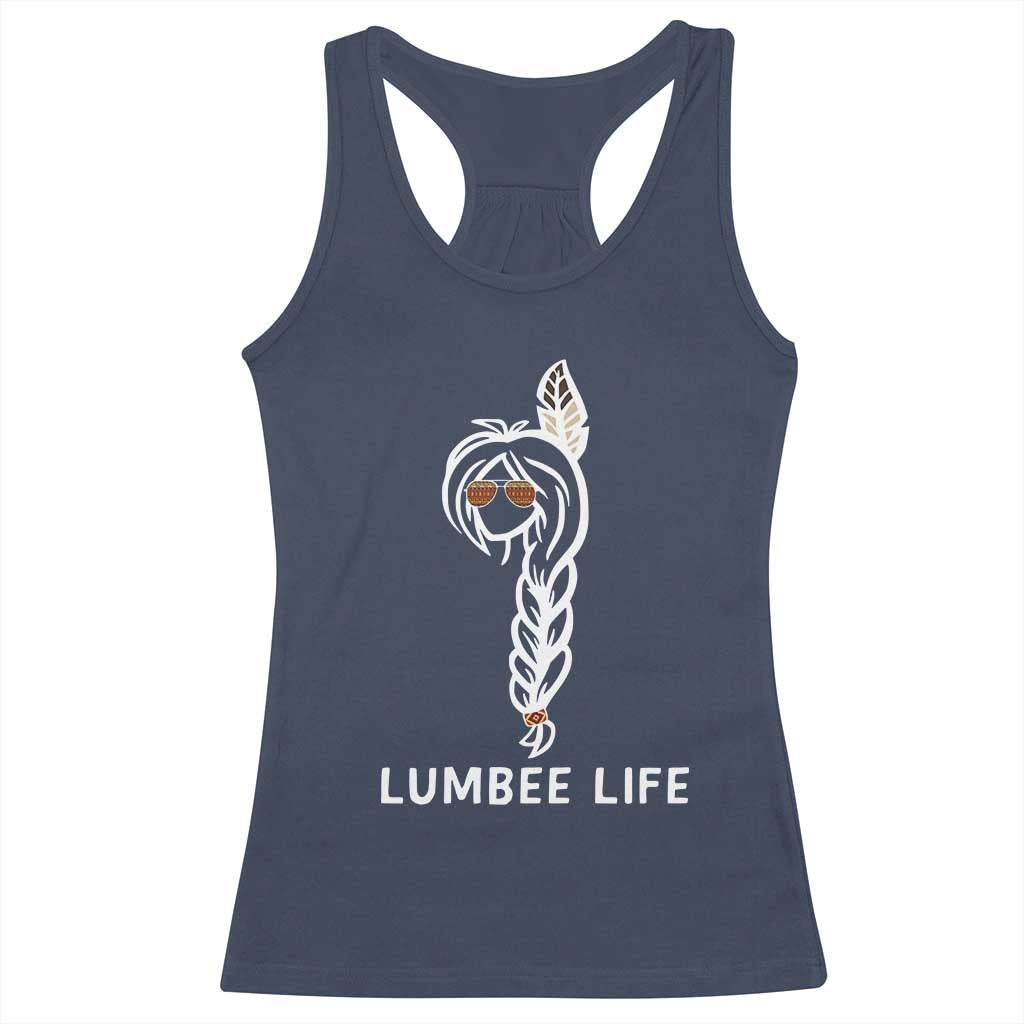 Native American Women Racerback Tank Top Lumbee American Indian Tribe Indigenous Girl Life TS14 Navy Print Your Wear
