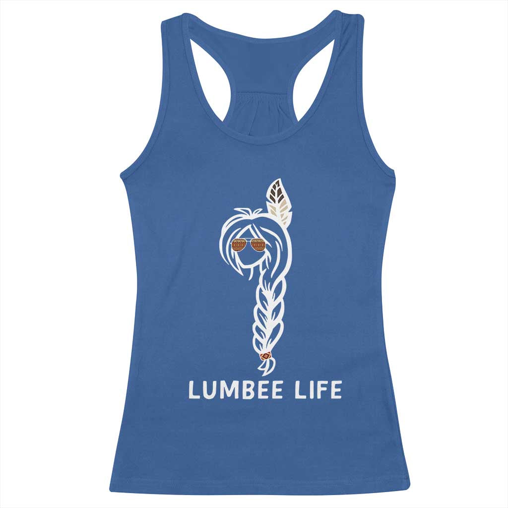 Native American Women Racerback Tank Top Lumbee American Indian Tribe Indigenous Girl Life TS14 Royal Blue Print Your Wear