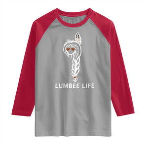 Native American Women Raglan Shirt Lumbee American Indian Tribe Indigenous Girl Life TS14 Sport Gray Red Print Your Wear
