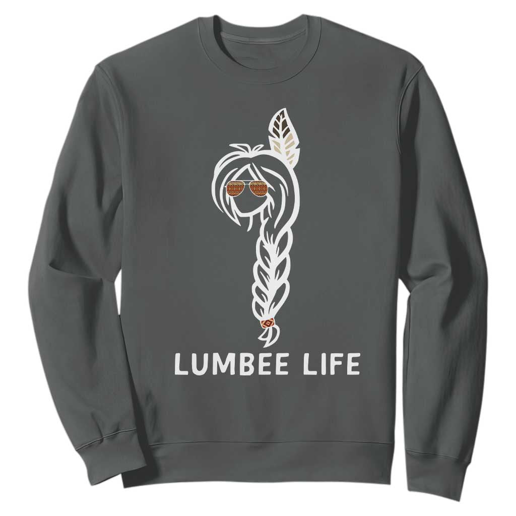 Native American Women Sweatshirt Lumbee American Indian Tribe Indigenous Girl Life TS14 Dark Heather Print Your Wear