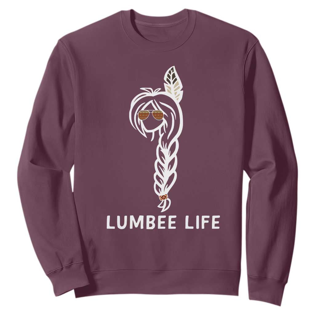 Native American Women Sweatshirt Lumbee American Indian Tribe Indigenous Girl Life TS14 Maroon Print Your Wear
