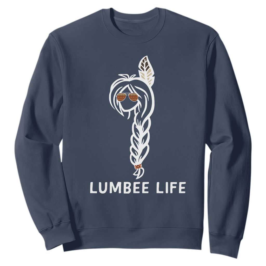 Native American Women Sweatshirt Lumbee American Indian Tribe Indigenous Girl Life TS14 Navy Print Your Wear