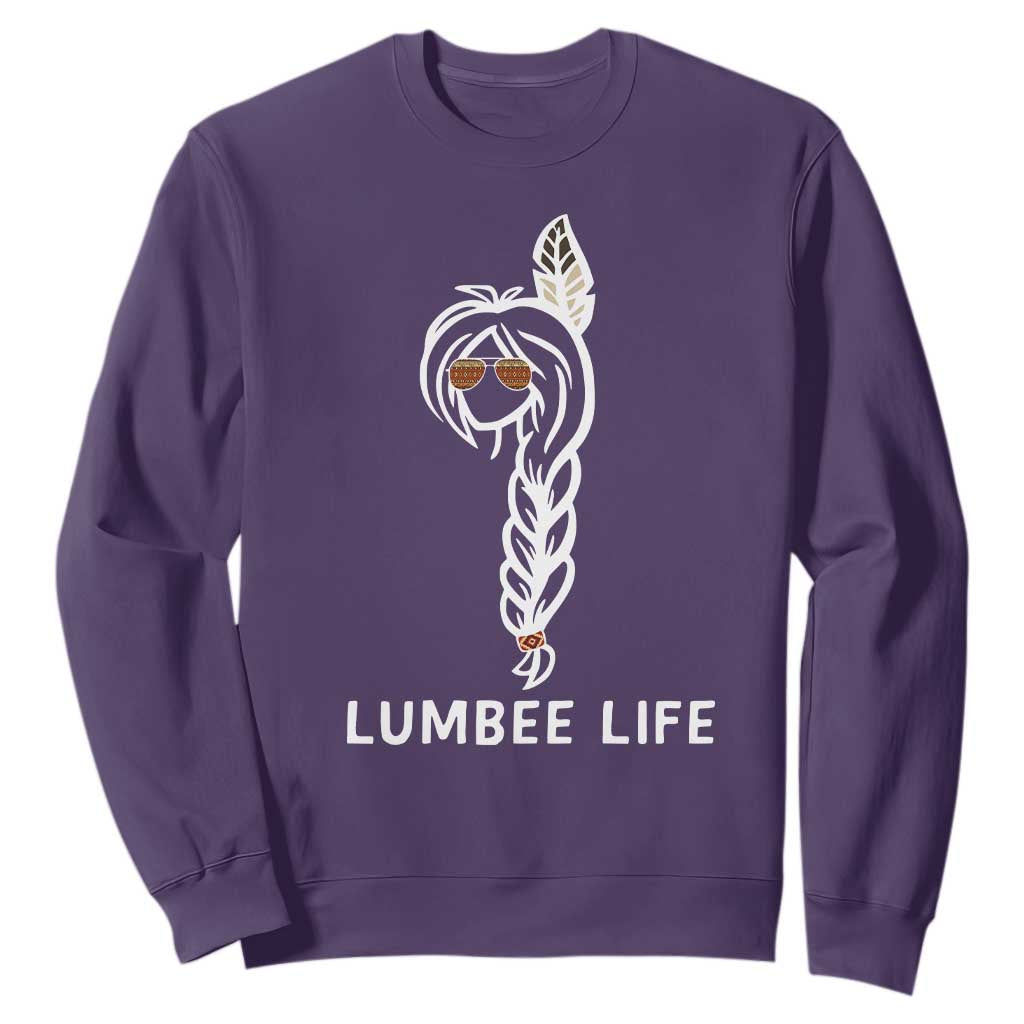 Native American Women Sweatshirt Lumbee American Indian Tribe Indigenous Girl Life TS14 Purple Print Your Wear