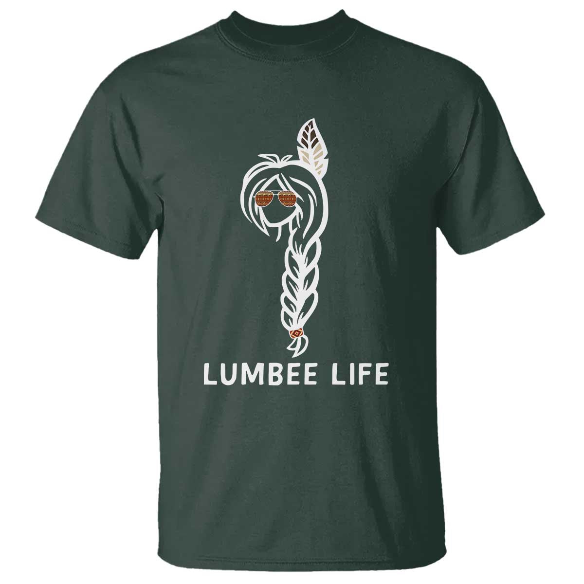 Native American Women T Shirt Lumbee American Indian Tribe Indigenous Girl Life TS14 Dark Forest Green Print Your Wear