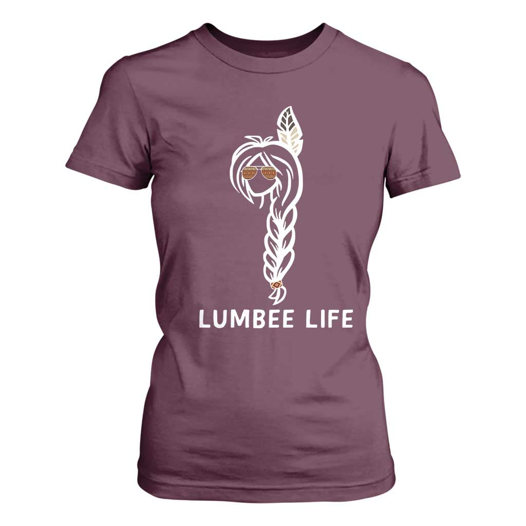 Native American Women T Shirt For Women Lumbee American Indian Tribe Indigenous Girl Life TS14 Maroon Print Your Wear