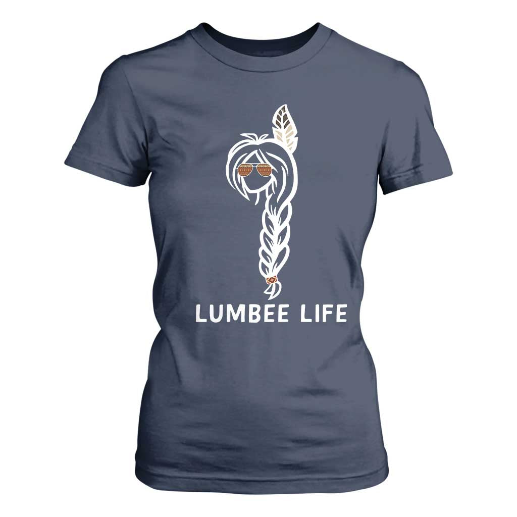 Native American Women T Shirt For Women Lumbee American Indian Tribe Indigenous Girl Life TS14 Navy Print Your Wear