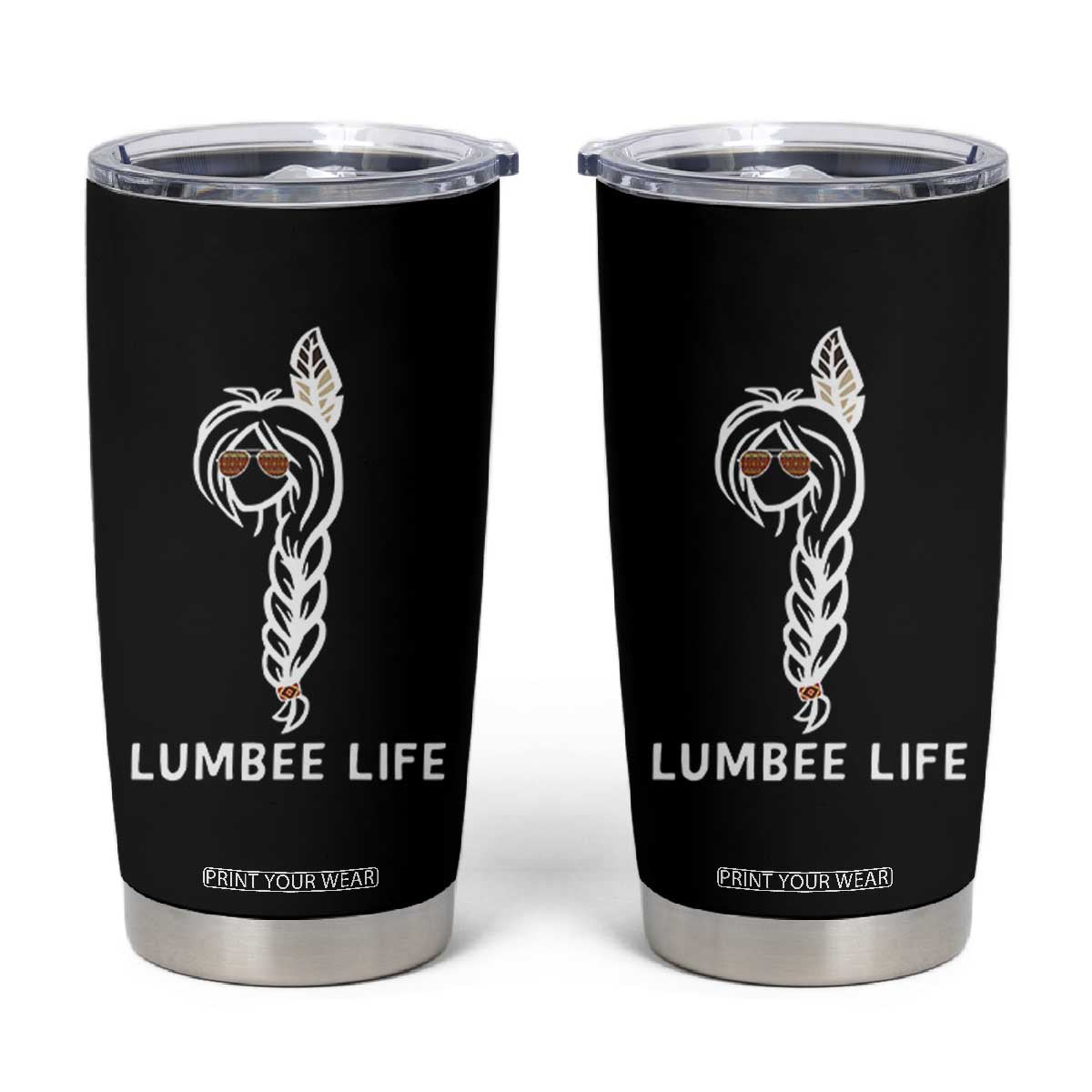Native American Women Tumbler Cup Lumbee American Indian Tribe Indigenous Girl Life TS14 Black Print Your Wear