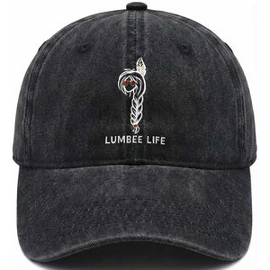 Native American Women Washed Cotton Baseball Cap Lumbee American Indian Tribe Indigenous Girl Life TS14 Washed Cap Universal Fit Black Print Your Wear