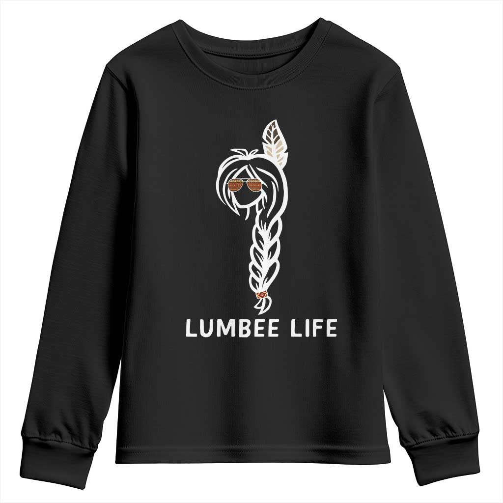 Native American Women Youth Sweatshirt Lumbee American Indian Tribe Indigenous Girl Life TS14 Black Print Your Wear