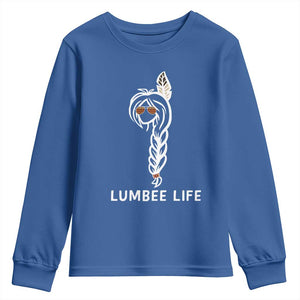 Native American Women Youth Sweatshirt Lumbee American Indian Tribe Indigenous Girl Life TS14 Royal Blue Print Your Wear