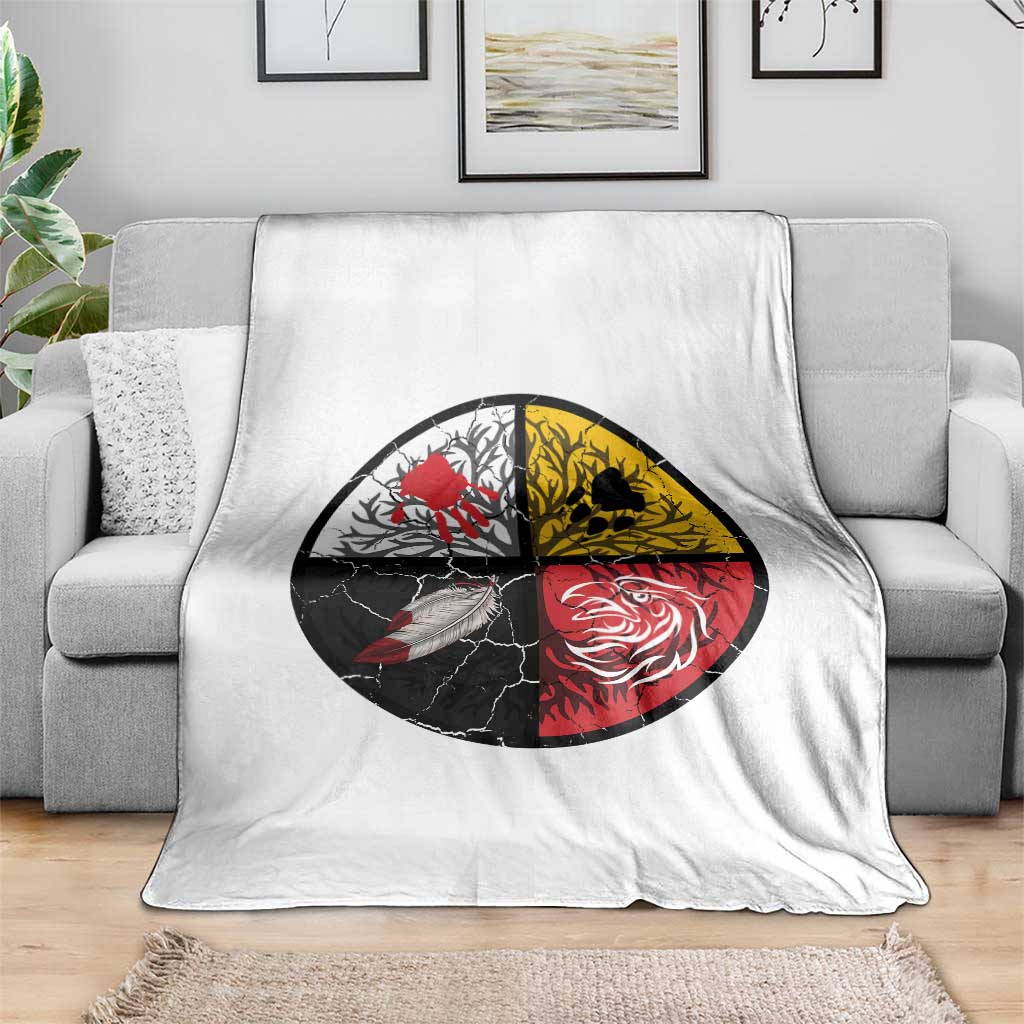 Native American Medicine Wheel MMIW Throw Blanket TS14 Print Your Wear