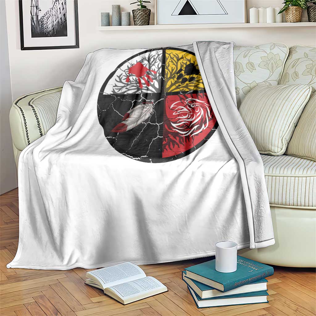 Native American Medicine Wheel MMIW Throw Blanket TS14 Print Your Wear