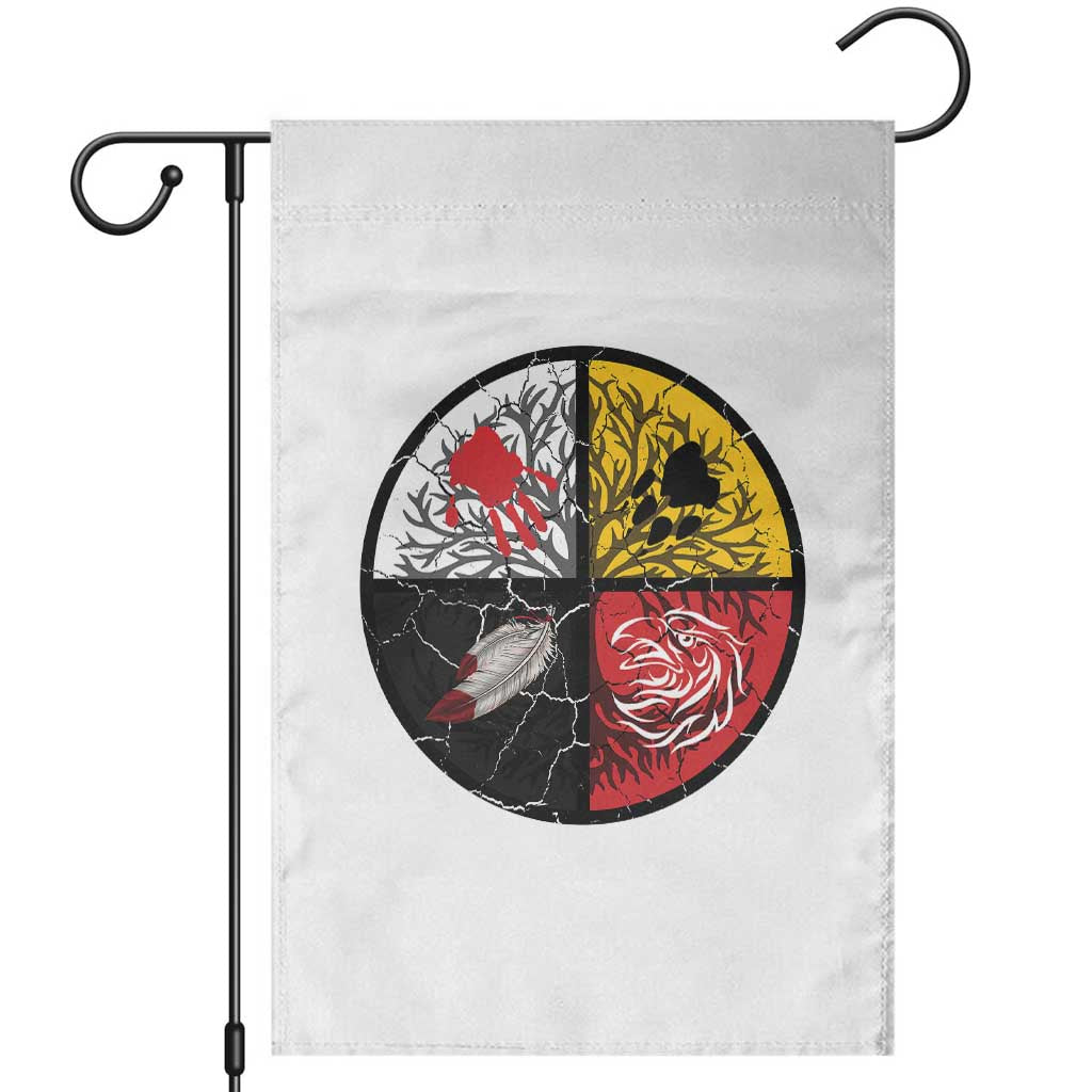 Native American Medicine Wheel MMIW Garden Flag TS14 White Print Your Wear