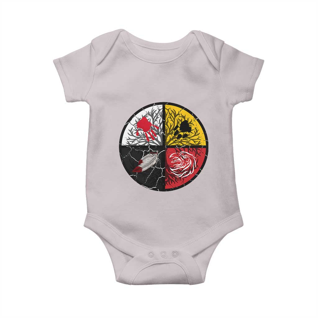 Native American Medicine Wheel MMIW Baby Onesie TS14 Ice Gray Print Your Wear