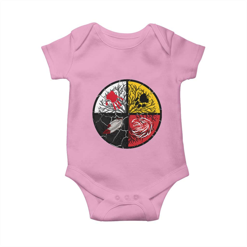 Native American Medicine Wheel MMIW Baby Onesie TS14 Light Pink Print Your Wear
