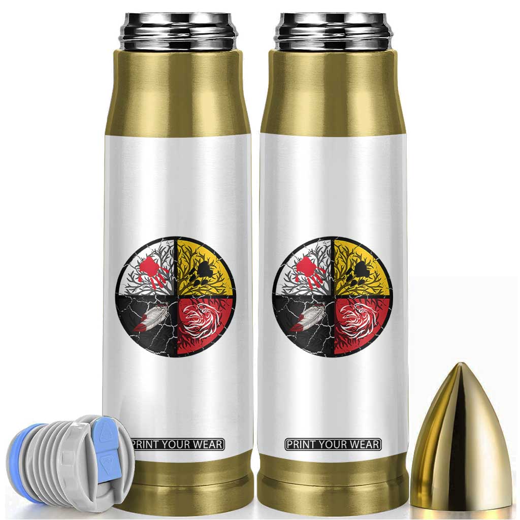Native American Medicine Wheel MMIW Bullet Tumbler TS14 White Print Your Wear