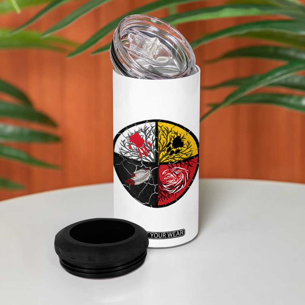 Native American Medicine Wheel MMIW 4 in 1 Can Cooler Tumbler TS14 Print Your Wear