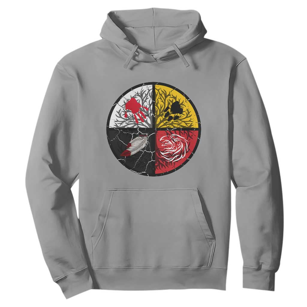 Native American Medicine Wheel MMIW Hoodie TS14 Sport Gray Print Your Wear