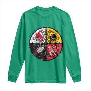 Native American Medicine Wheel MMIW Long Sleeve Shirt TS14 Irish Green Print Your Wear