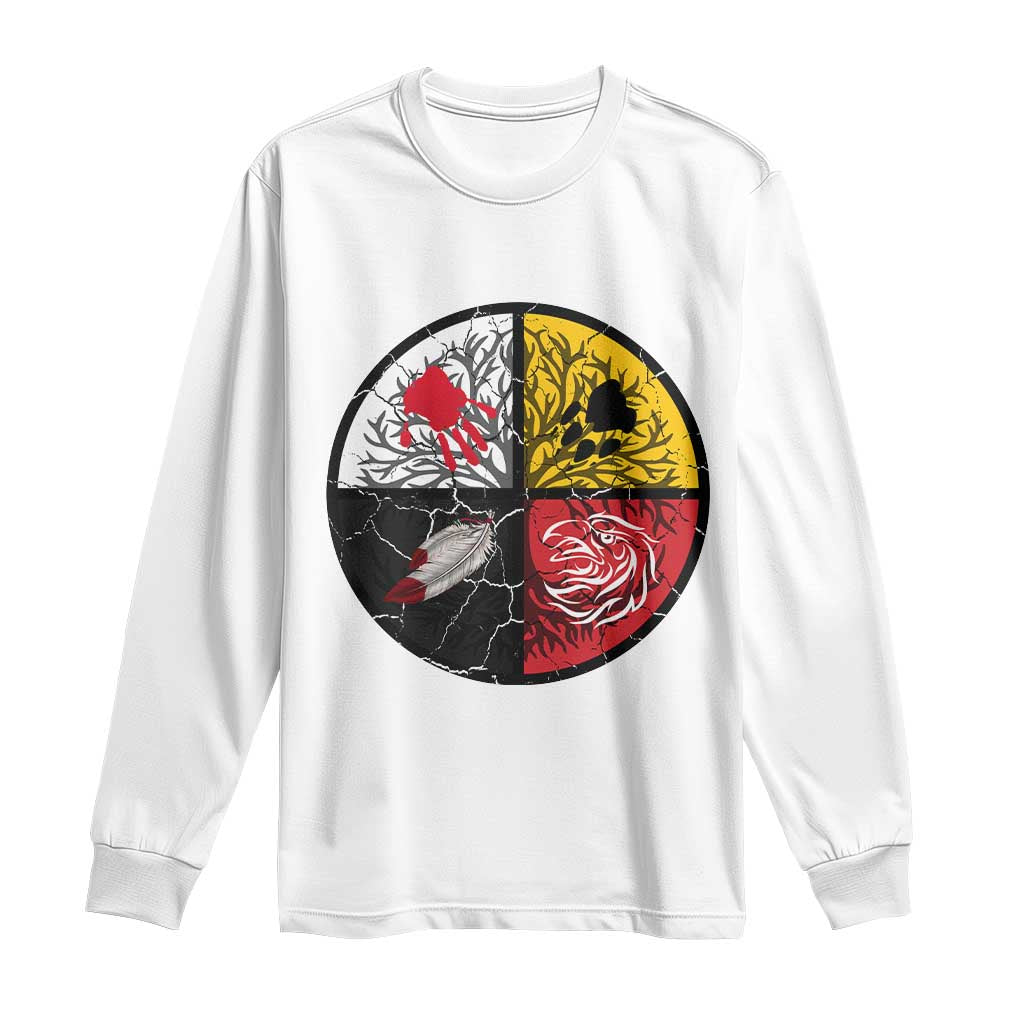 Native American Medicine Wheel MMIW Long Sleeve Shirt TS14 White Print Your Wear
