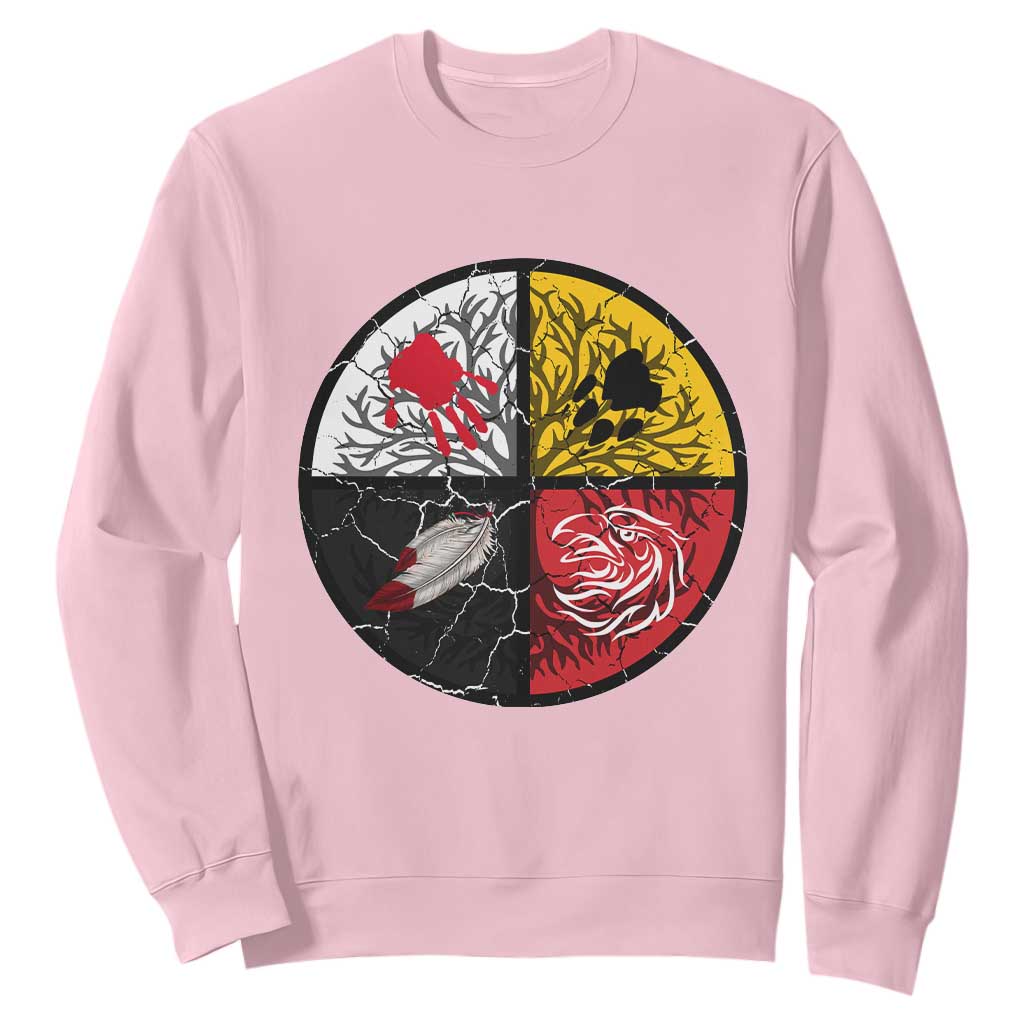 Native American Medicine Wheel MMIW Sweatshirt TS14 Light Pink Print Your Wear