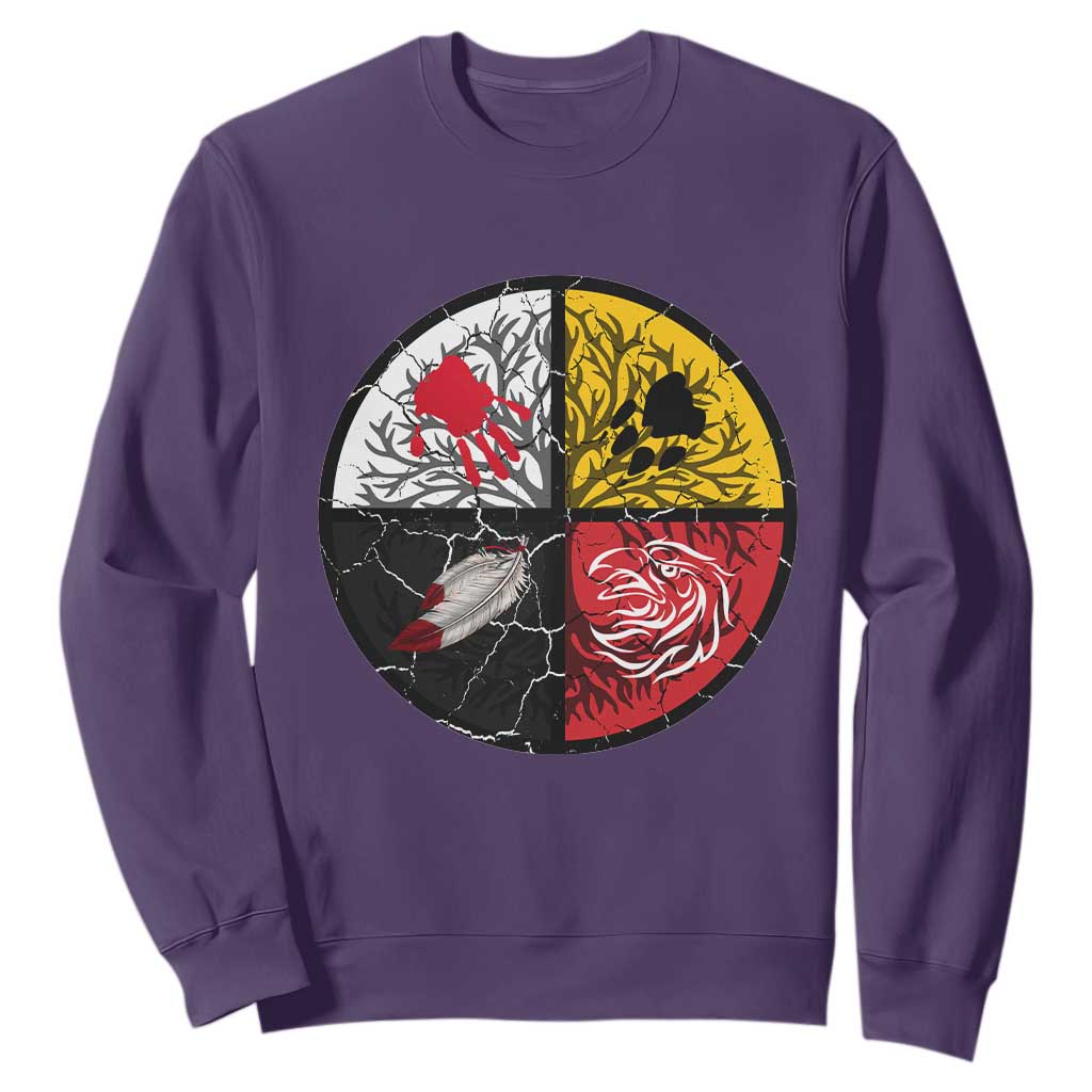 Native American Medicine Wheel MMIW Sweatshirt TS14 Purple Print Your Wear