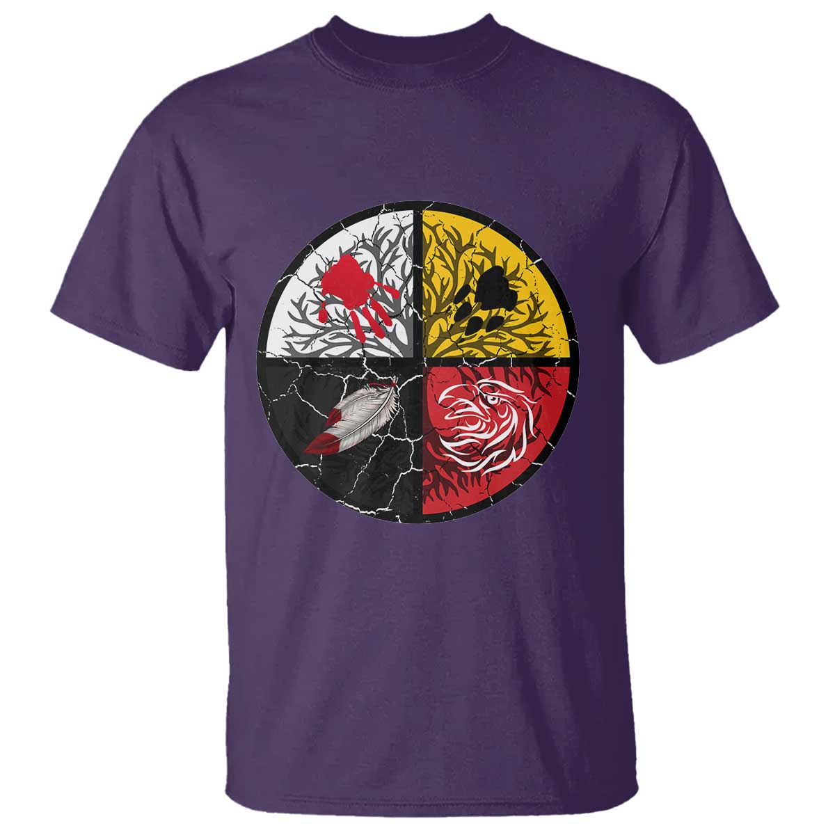 Native American Medicine Wheel MMIW T Shirt TS14 Purple Print Your Wear