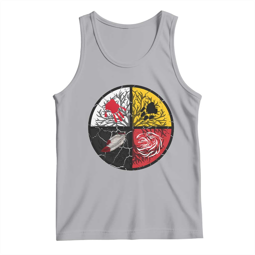 Native American Medicine Wheel MMIW Tank Top TS14 Athletic Heather Print Your Wear