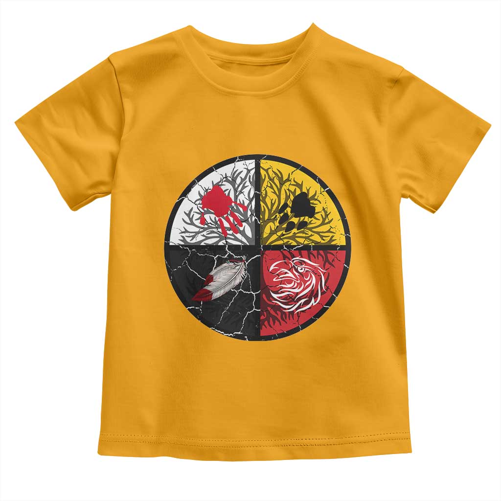 Native American Medicine Wheel MMIW Toddler T Shirt TS14 Gold Print Your Wear